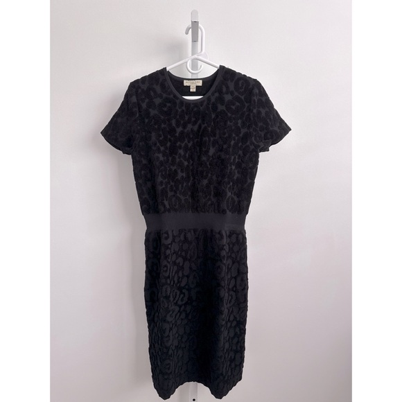 BURBERRY LONDON Textured Midi Dress Black | L - Picture 1 of 9